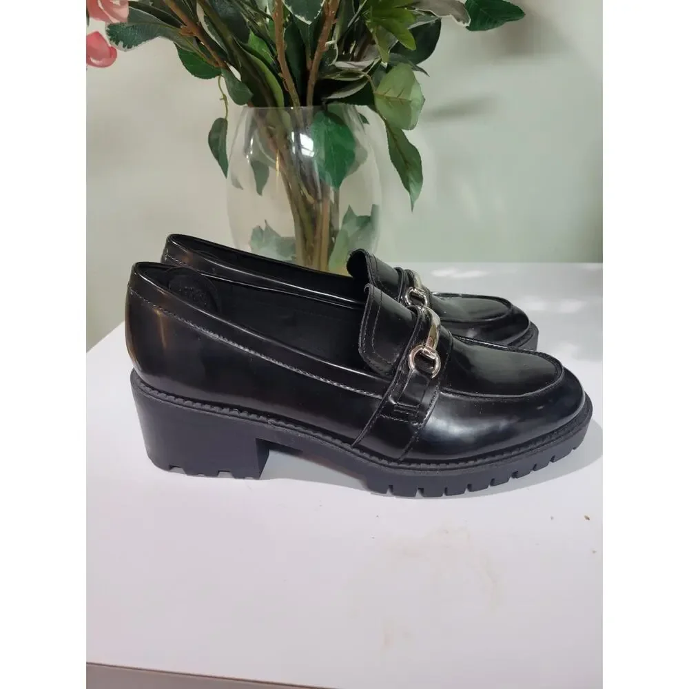 NEW MARC FISHER black block heel Shoes 8 - Picture 1 of 8